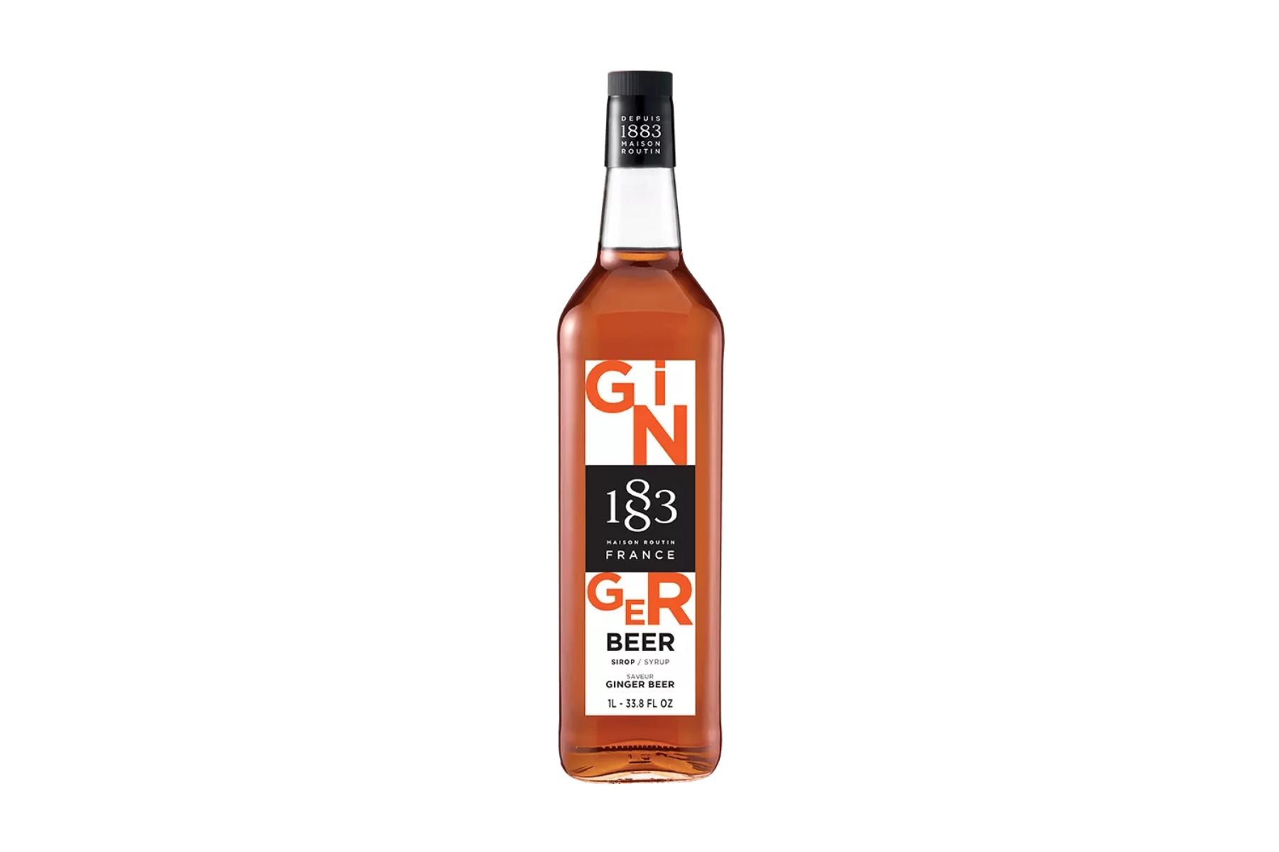 1883 Classic Flavored Syrups - 1L GLASS Bottle: Ginger Beer