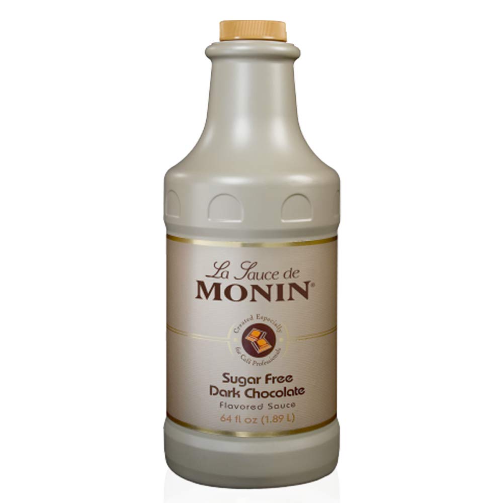 Monin Gourmet Sauce - 64 oz. Bottle: Dark Chocolate (Sugar Free)