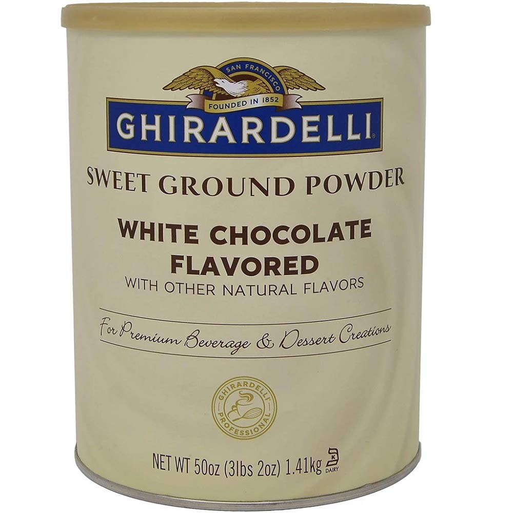 Ghirardelli Sweet Ground White Chocolate Powder - 3.12 lb. Can