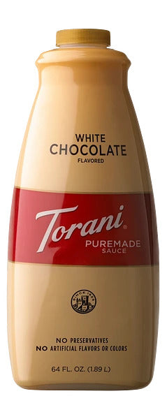 Torani White Chocolate Puremade Sauce - 64 oz. Bottle