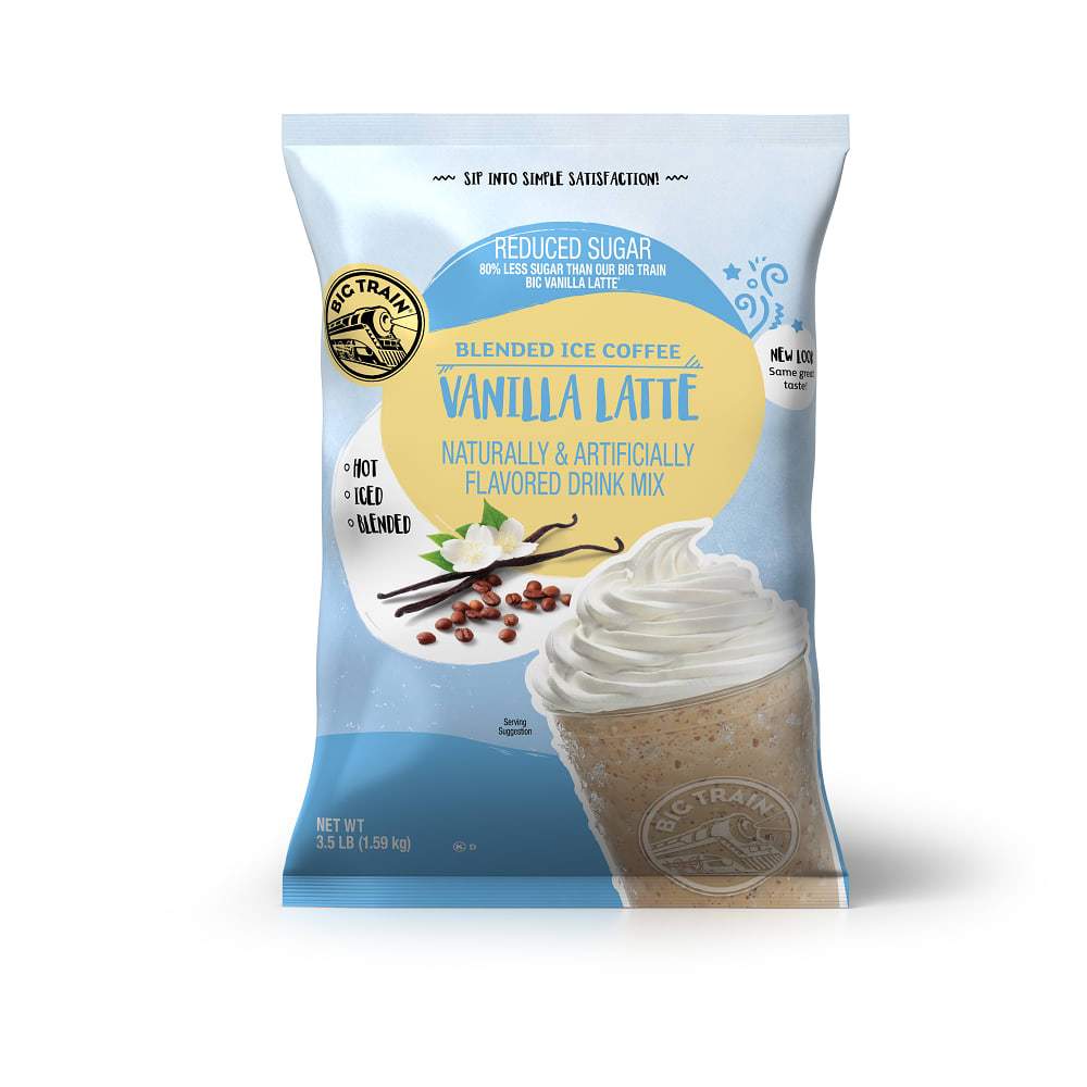 Big Train Blended Ice Coffee - 3.5 lb. Bulk Bag: Vanilla Latte (No Sugar Added)