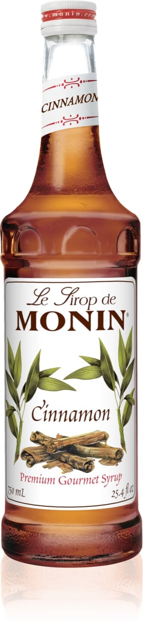 Monin Classic Flavored Syrups - 750 ml. Glass Bottle: Cinnamon