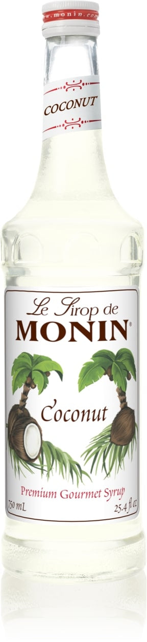 Monin Classic Flavored Syrups - 750 ml. Glass Bottle: Coconut