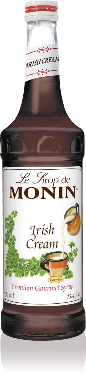 Monin Classic Flavored Syrups - 750 ml. Glass Bottle: Irish Cream