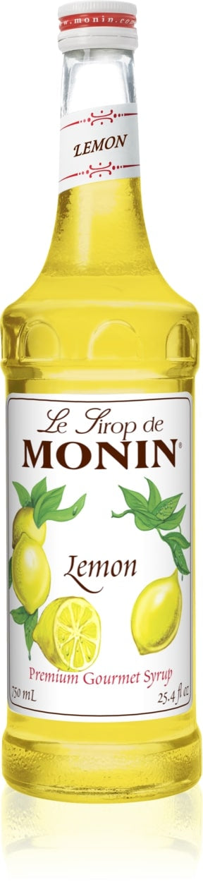Monin Classic Flavored Syrups - 750 ml. Glass Bottle: Lemon