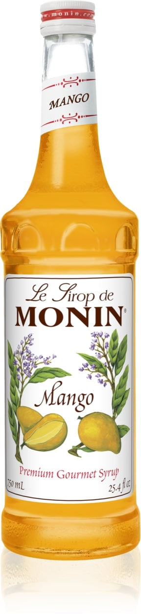 Monin Classic Flavored Syrups - 750 ml. Glass Bottle: Mango