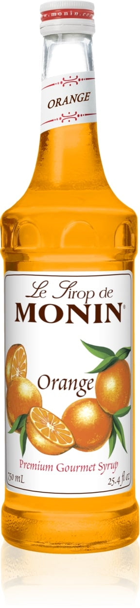 Monin Classic Flavored Syrups - 750 ml. Glass Bottle: Orange