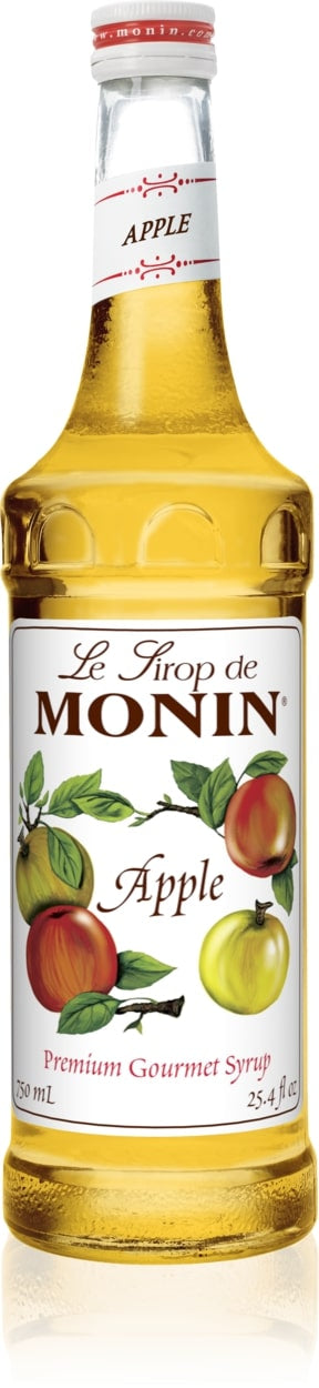 Monin Classic Flavored Syrups - 750 ml. Glass Bottle: Apple