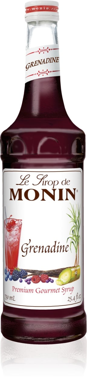 Monin Classic Flavored Syrups - 750 ml. Glass Bottle: Grenadine
