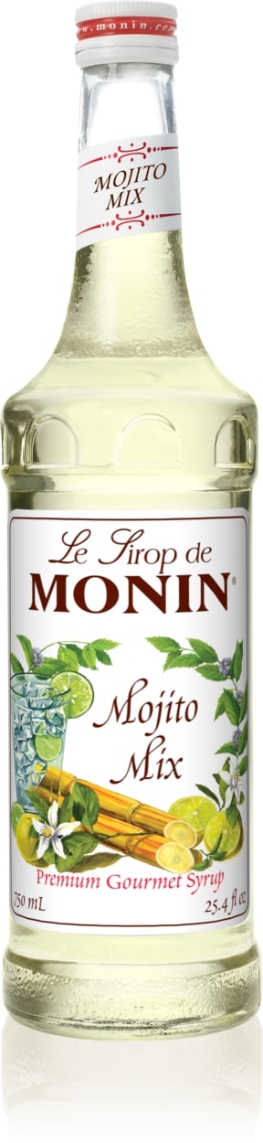 Monin Classic Flavored Syrups - 750 ml. Glass Bottle: Mojito Mix