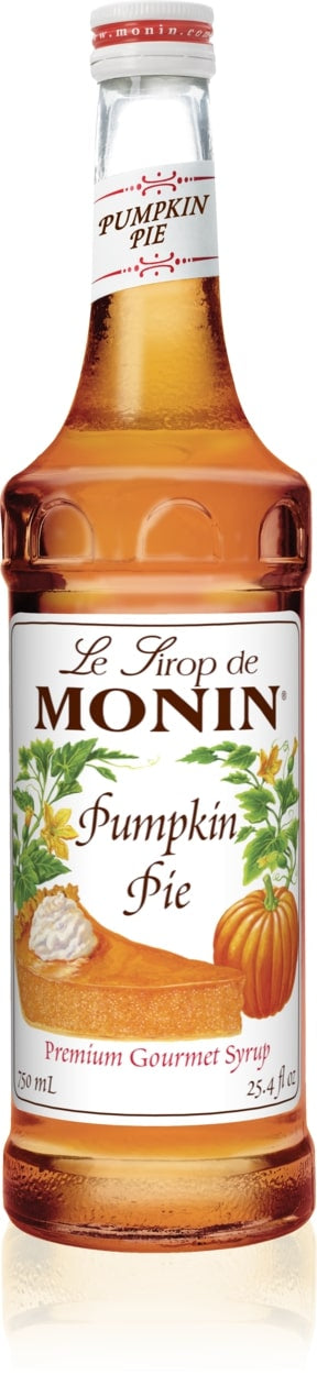Monin Classic Flavored Syrups - 750 ml. Glass Bottle: Pumpkin Pie