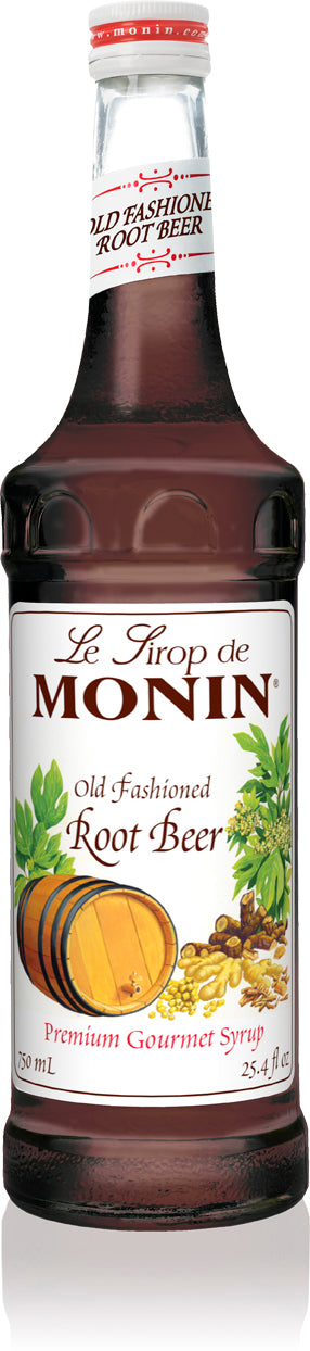 Monin Classic Flavored Syrups - 750 ml. Glass Bottle: Root Beer