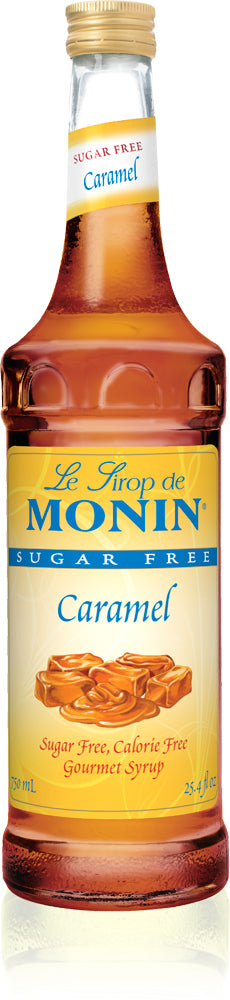 Monin  Sugar Free Flavored Syrups - 750 ml. Glass Bottle: Caramel (Sugar Free)