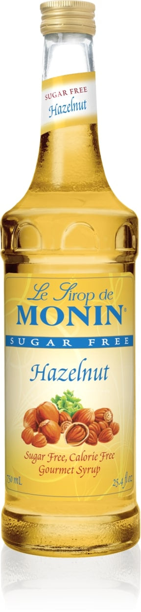 Monin  Sugar Free Flavored Syrups - 750 ml. Glass Bottle: Hazelnut (Sugar Free)
