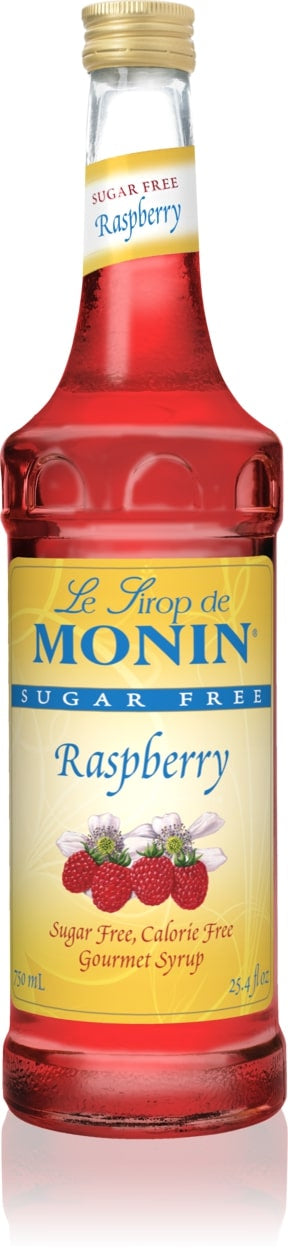 Monin  Sugar Free Flavored Syrups - 750 ml. Glass Bottle: Raspberry (Sugar Free)