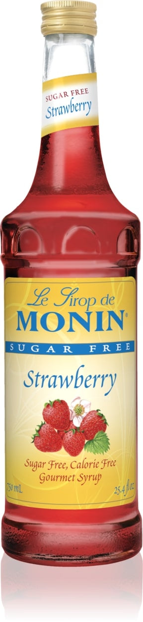 Monin  Sugar Free Flavored Syrups - 750 ml. Glass Bottle: Strawberry (Sugar Free)