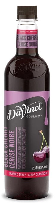 Davinci Classic Flavored Syrups - 750 ml. Plastic Bottle: Black Cherry