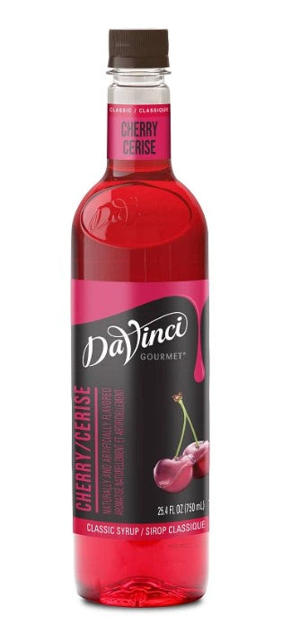 Davinci Classic Flavored Syrups - 750 ml. Plastic Bottle: Cherry