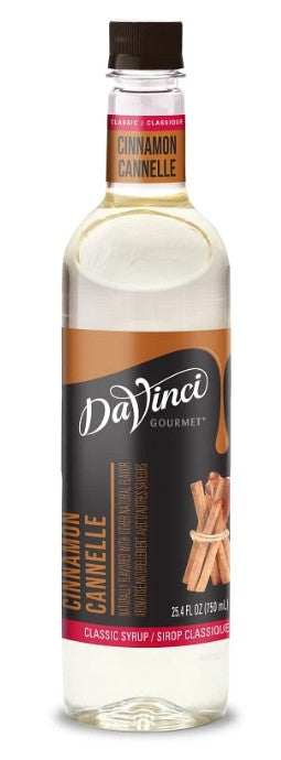 Davinci Classic Flavored Syrups - 750 ml. Plastic Bottle: Cinnamon