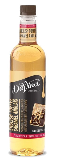 Davinci Classic Flavored Syrups - 750 ml. Plastic Bottle: English Toffee