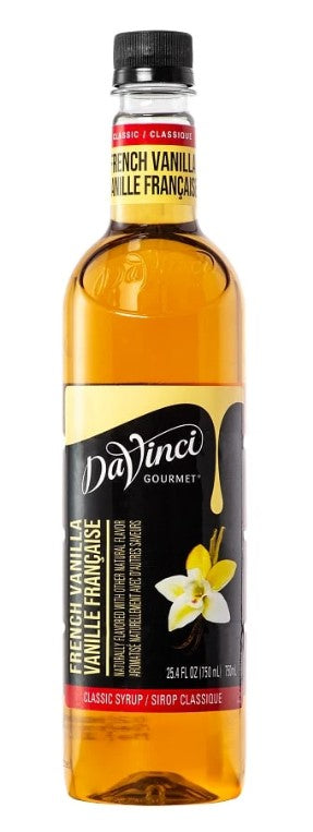 Davinci Classic Flavored Syrups - 750 ml. Plastic Bottle: French Vanilla