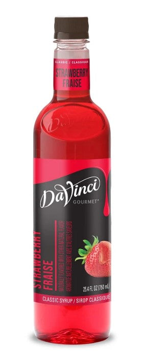 Davinci Classic Flavored Syrups - 750 ml. Plastic Bottle: Strawberry
