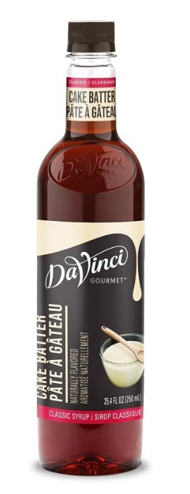 Davinci Classic Flavored Syrups - 750 ml. Plastic Bottle: Cake Batter