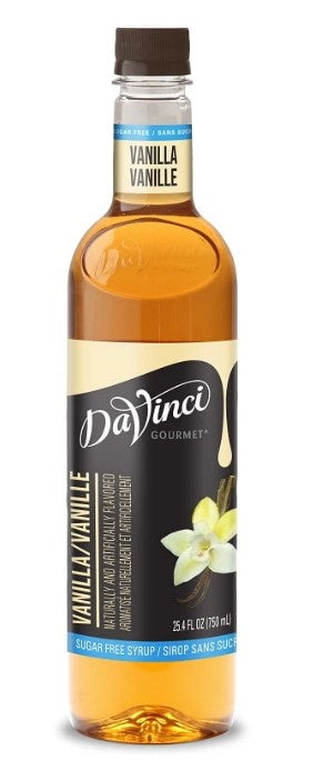 Davinci Sugar Free Flavored Syrups - 750 ml. Plastic Bottle: Vanilla