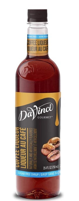 Davinci Sugar Free Flavored Syrups - 750 ml. Plastic Bottle: Coffee Liqueur