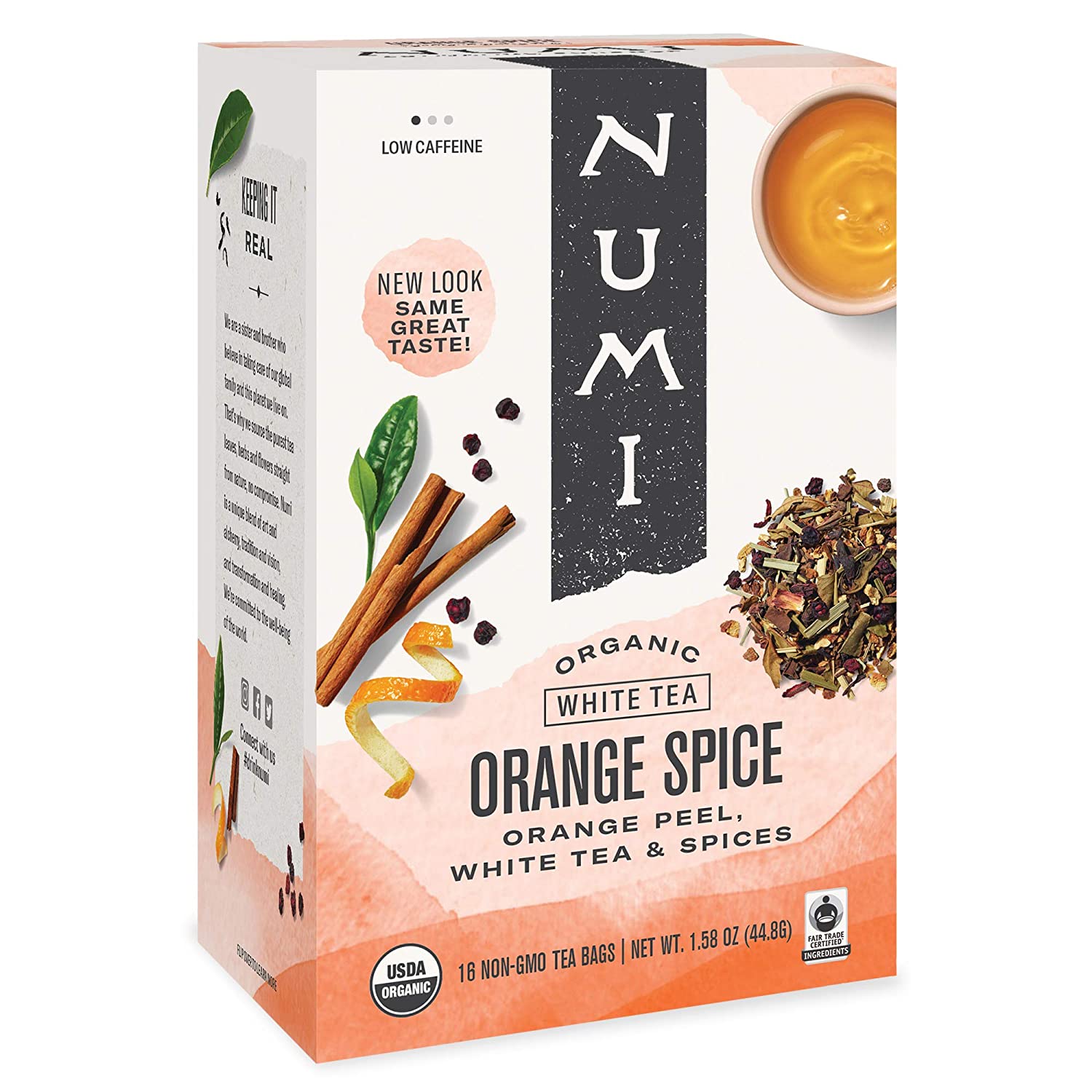 Numi Tea - Box of 16 Single Serve Packets: Orange Spice