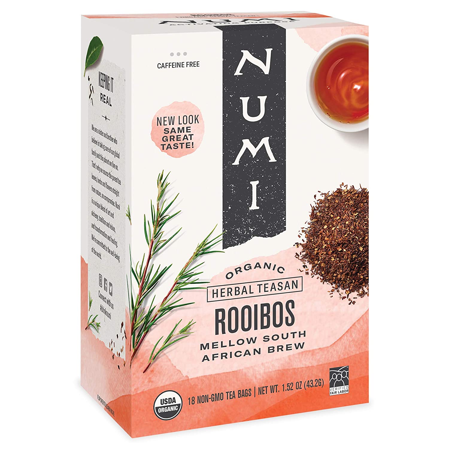 Numi Tea - Box of 18 Single Serve Packets: Rooibos