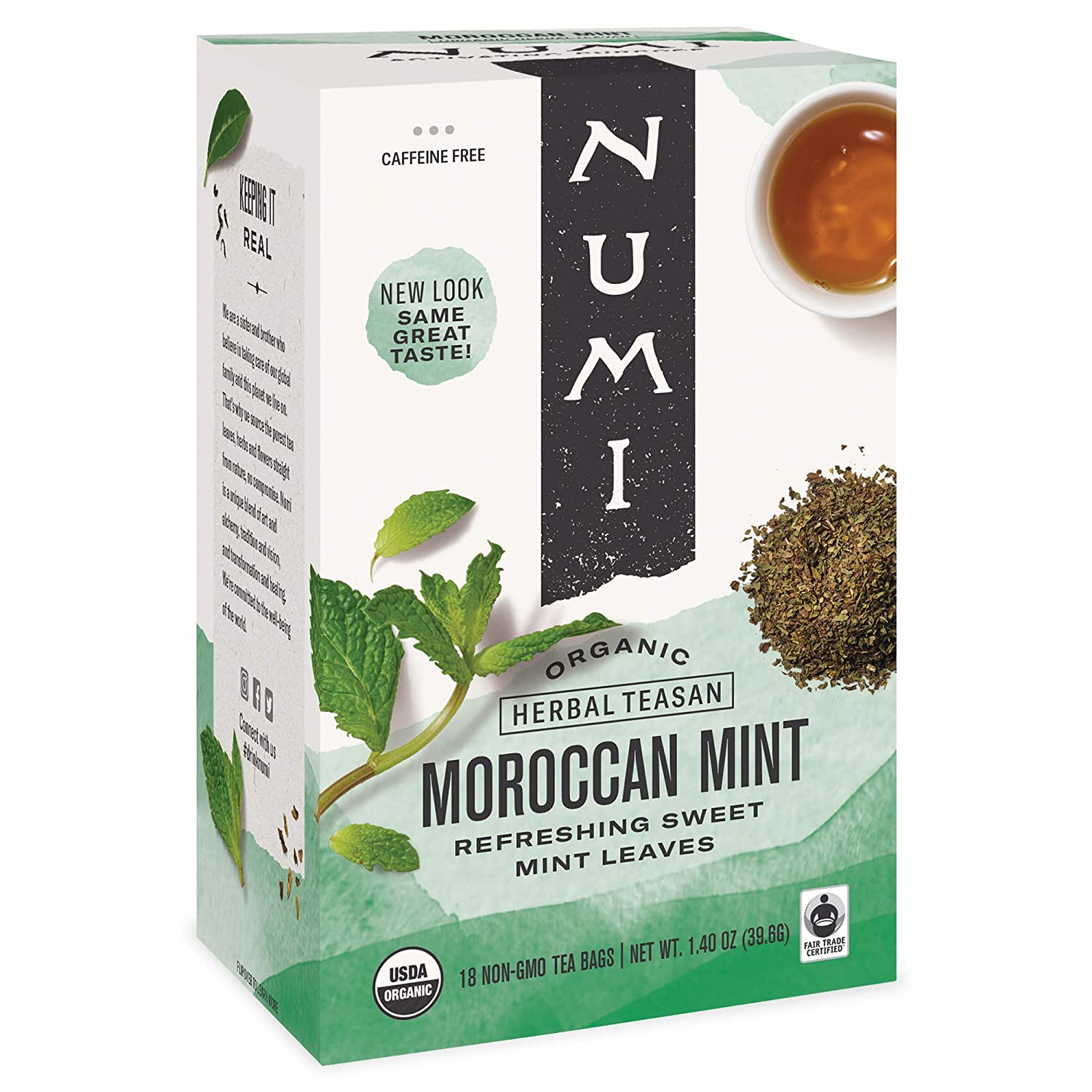 Numi Tea - Box of 18 Single Serve Packets: Moroccan Mint