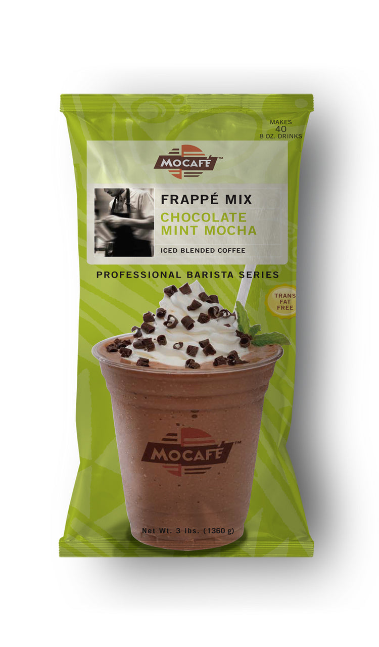 MoCafe - Blended Ice Frappes - 3 lb. Bulk Bag: Chocolate Mint Mocha