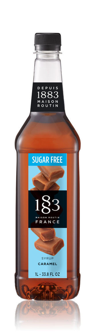 1883 Classic Flavored Syrups - 1L Plastic Bottle: Sugar Free Caramel