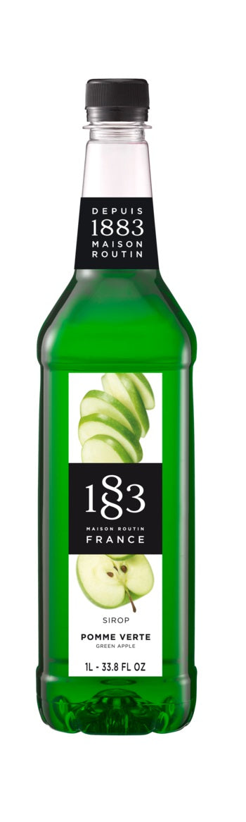 1883 Classic Flavored Syrups - 1L Plastic Bottle: Green Apple