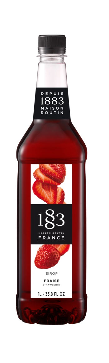 1883 Classic Flavored Syrups - 1L Plastic Bottle: Strawberry