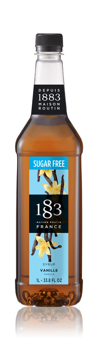 1883 Classic Flavored Syrups - 1L Plastic Bottle: Sugar Free Vanilla