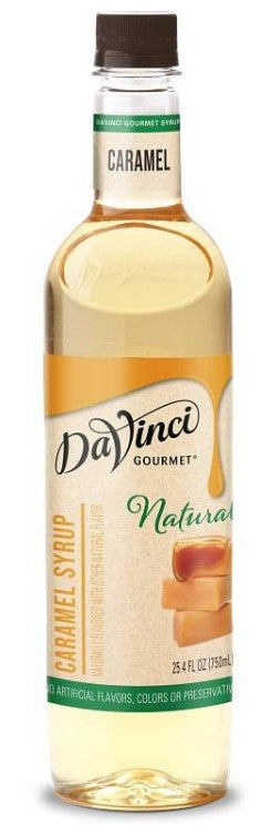 DaVinci Naturals Flavored Syrups - 750 ml. Plastic Bottle: Caramel