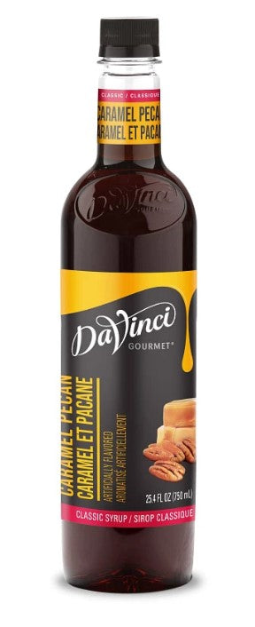 Davinci Classic Flavored Syrups - 750 ml. Plastic Bottle: Caramel Pecan