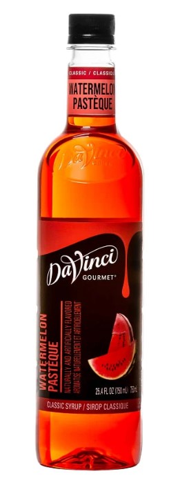 Davinci Classic Flavored Syrups - 750 ml. Plastic Bottle: Watermelon