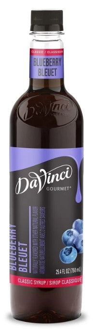 Davinci Classic Flavored Syrups - 750 ml. Plastic Bottle: Blueberry