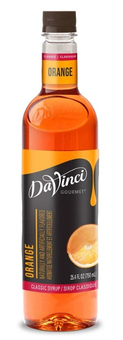 Davinci Classic Flavored Syrups - 750 ml. Plastic Bottle: Orange