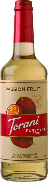 Torani Puremade Flavor Syrup: 750ml Glass Bottle: Passion Fruit