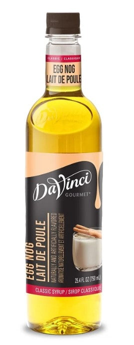 Davinci Classic Flavored Syrups - 750 ml. Plastic Bottle: Egg Nog