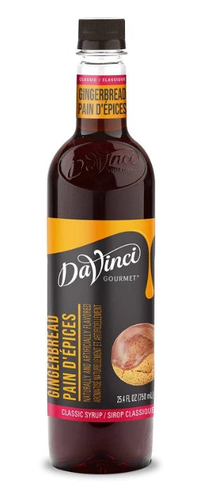Davinci Classic Flavored Syrups - 750 ml. Plastic Bottle: Gingerbread