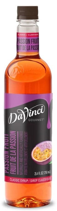 Davinci Classic Flavored Syrups - 750 ml. Plastic Bottle: Passion Fruit