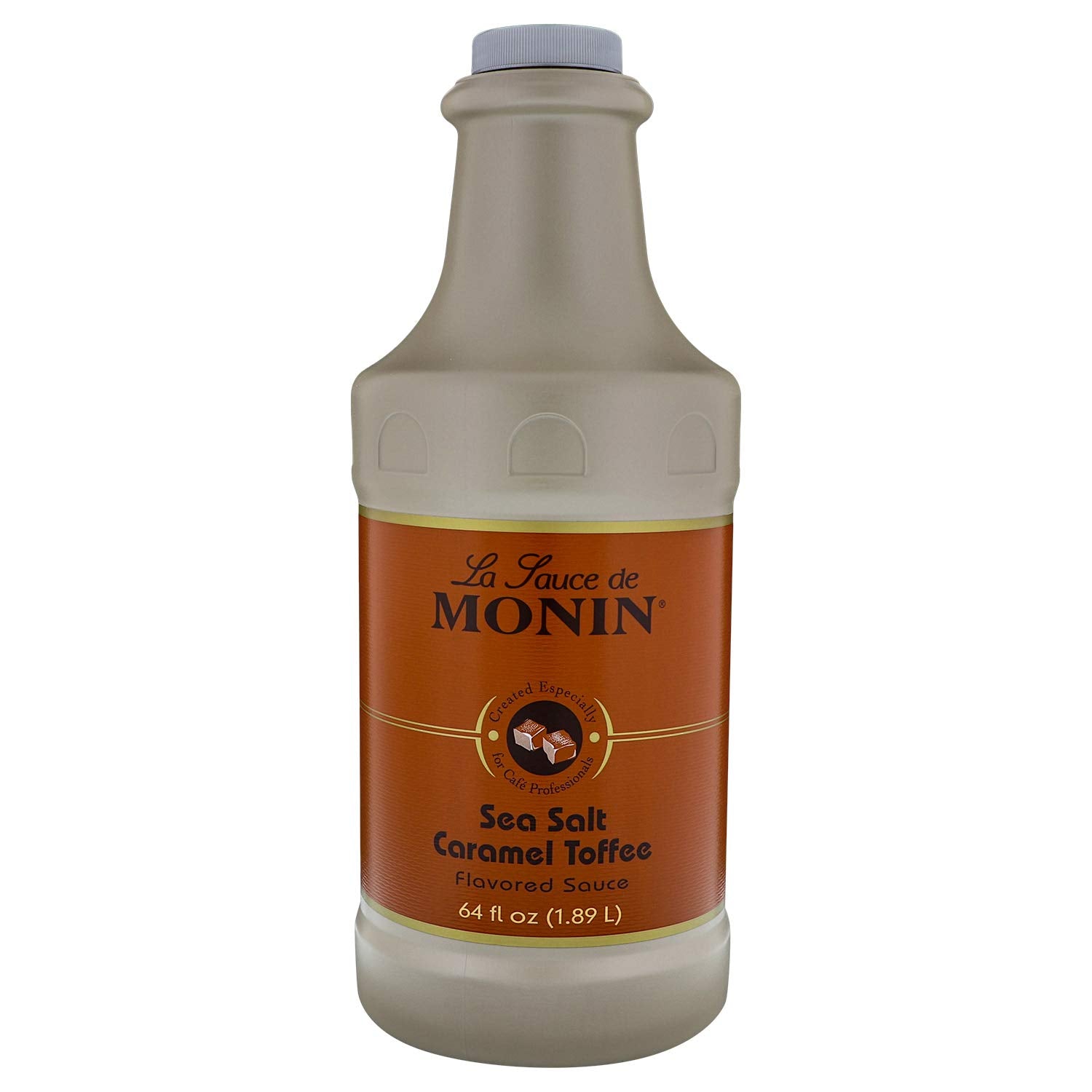 Monin Gourmet Sauce - 64 oz. Bottle: Sea Salt Caramel Toffee