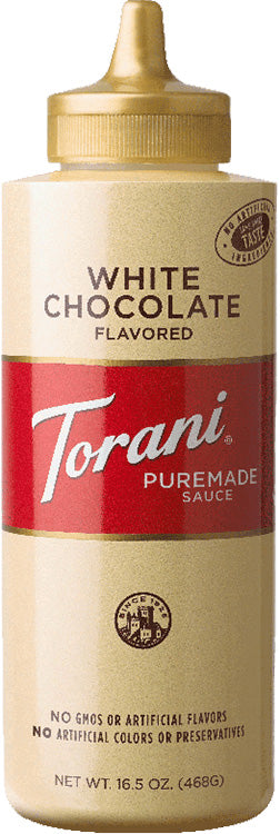 Torani Puremade White Chocolate Sauce: 16oz Bottle-1