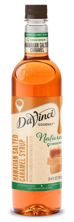 DaVinci Naturals Flavored Syrups - 750 ml. Plastic Bottle: Hawaiian Salted Caramel