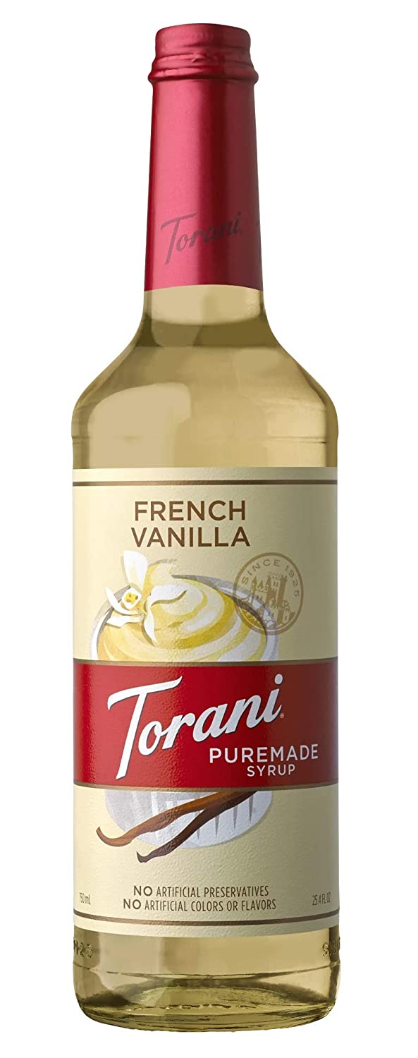 Torani Puremade Flavor Syrup: 750ml Glass Bottle: French Vanilla